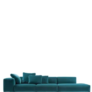 LARGO OTTOMAN Three-seater velvet - Right